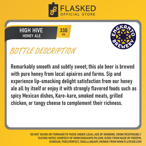 Engkanto High Hive - Honey Ale Beer 330mL 6 Pack