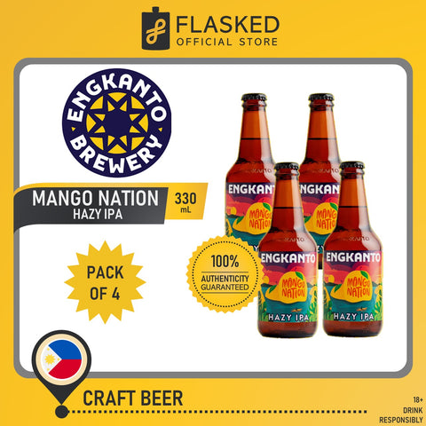 Engkanto Mango Nation - Hazy IPA Beer 330mL 4 Pack