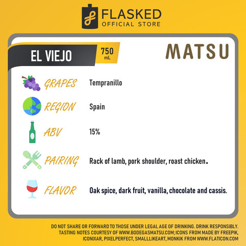Matsu El Viejo Red Wine 750mL