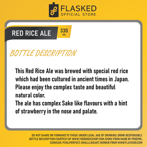 Hitachino Red Rice Ale Japanese Craft Beer Bottle 330mL