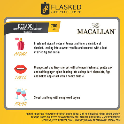 The Macallan James Bond 60th Anniversary Decade III 700mL Single Malt Scotch Whisky