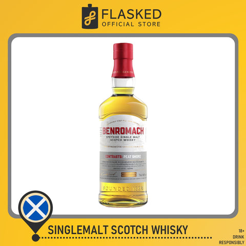 Benromach Contrasts: Peat Smoke Speyside Single Malt Scotch Whisky 700mL