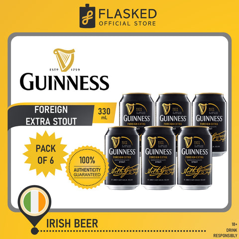 Guinness FES Foreign Extra Stout Irish Beer 6 Bottles 330mL