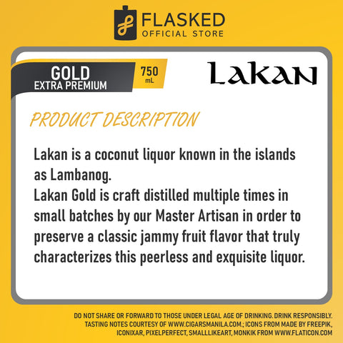 Lakan Gold Extra Premium Coconut Liquor 700mL