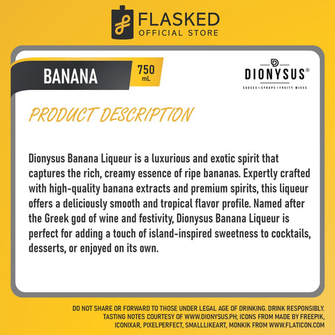 Dionysus Banana Syrup 750ml