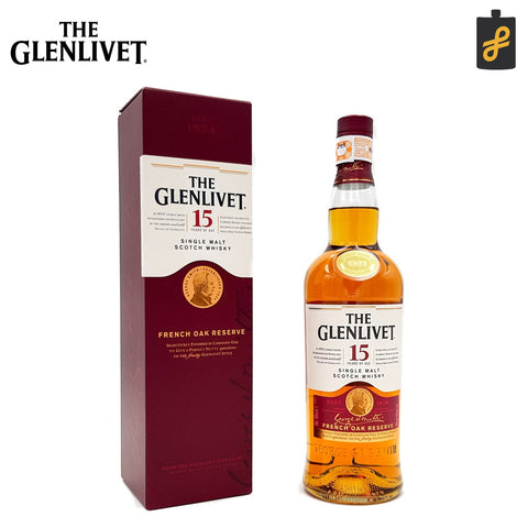 Glenlivet 15 Year Old Whisky 700mL w/ FREE 1 rock glass