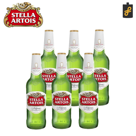 Stella Artois Belgian Beer 6 Bottles 330mL Expiration Date: MARCH 04, 2025