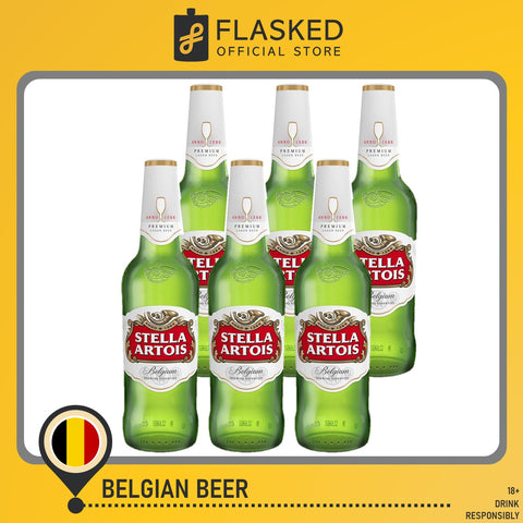 Stella Artois Belgian Beer 6 Bottles 330mL Expiration Date: MARCH 04, 2025