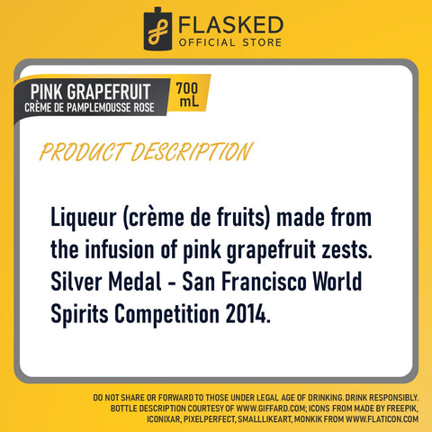 Giffard Creme De Pamplemousse Rose Pink Grape Fruit Liqueur 700mL