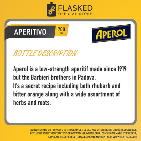 Aperol Spritz Duo (Cinzano Prosecco 750ml, Aperol 700ml) W/ Free Beach Bag