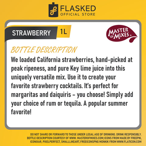 Master of Mixes Strawberry Daiquiri and Margarita Mixer 1L