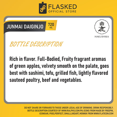 Hakushika Junmai Daiginjo 720mL