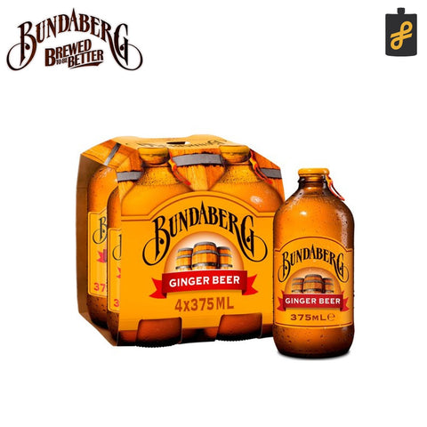 Bundaberg Ginger Beer 375mL (Non-Alcoholic) pack of 4