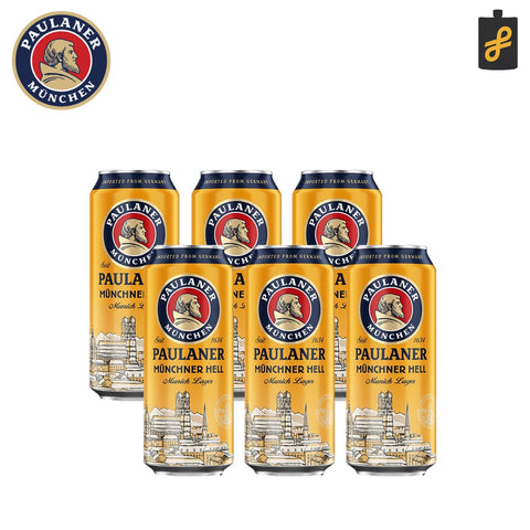 Paulaner Original Munchner Hell 500ml Can pack of 6