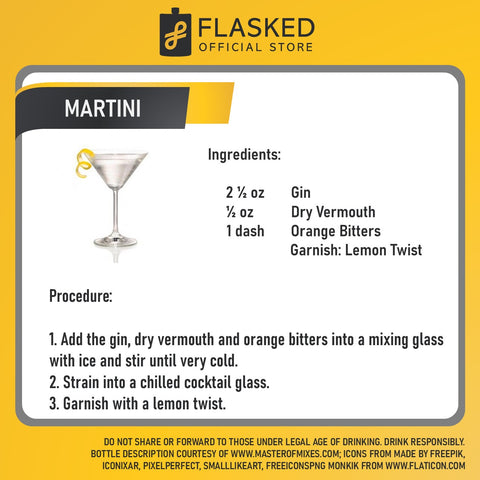 Martini Cocktail Set (Angostura Orange Bitters,Hendricks Gin, Martini Extra Dry Vermouth)