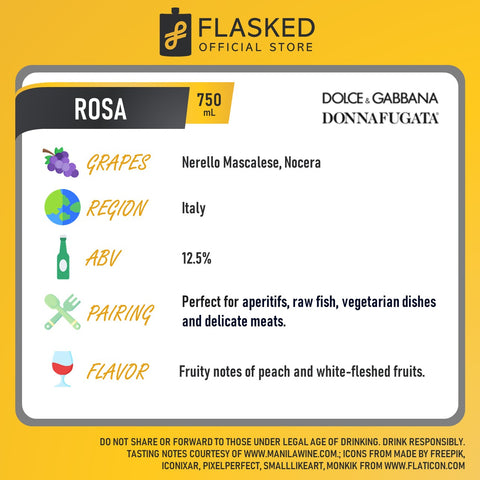 Dolce & Gabbana Donnafugata Rosa Sicilia DOC Rosato 750mL