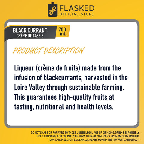 Giffard Creme De Cassis Black Currant Liqueur 700mL