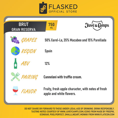 Juve & Camps Reserva Dela Familia Cava Gran Reserva Brut 750mL