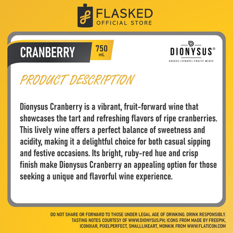 Dionysus Cranberry Syrup 750ml