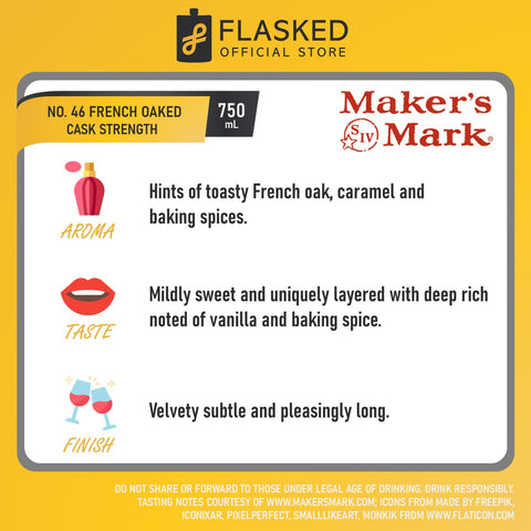 Maker's Mark No. 46 Cask Strength French Oaked Kentucky Straight Bourbon Whisky 750mL