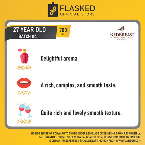 Redbreast 27 Year Old Ruby Port Finish Batch #4 700mL