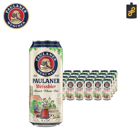 Paulaner Hefe Weisbier Beer Can 500ml pack of 24