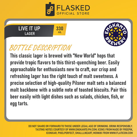 Engkanto Live It Up! Lager Beer 330mL 2 Pack