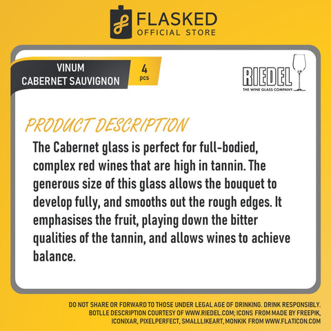 Riedel Vinum Cabernet Sauvignon Glass Set of 4