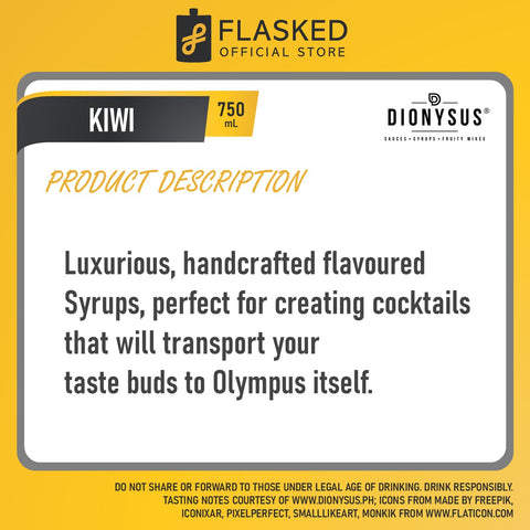 Dionysus Kiwi Syrup 750ml