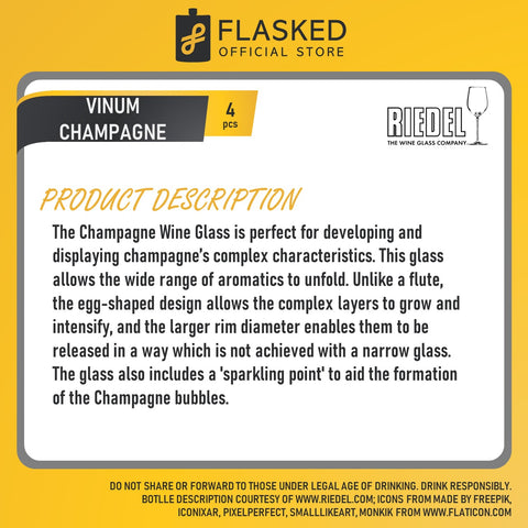 Riedel Vinum Champagne Wine Glass Set of 4