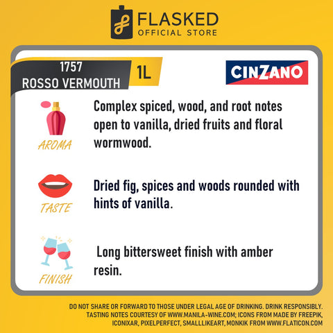 Cinzano 1757 Vermouth Rosso Vermouth 1L