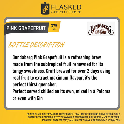Bundaberg Pink Grapefruit Brewed Drinks 375mL