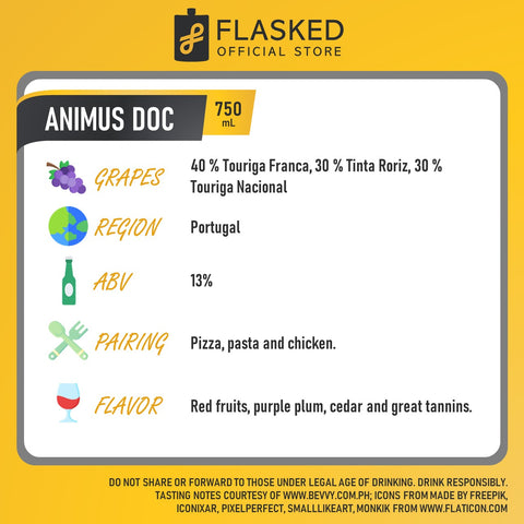 Vicente Faria Animus DOC 2019 Duoro Valley Red Wine 700mL