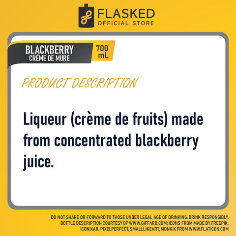Giffard Creme De Mure Blackberry Liqueur 700mL