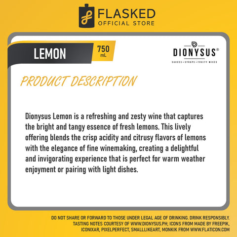 Dionysus Lemon Syrup 750ml