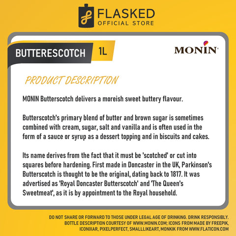 Monin Butterscotch Syrup 1L