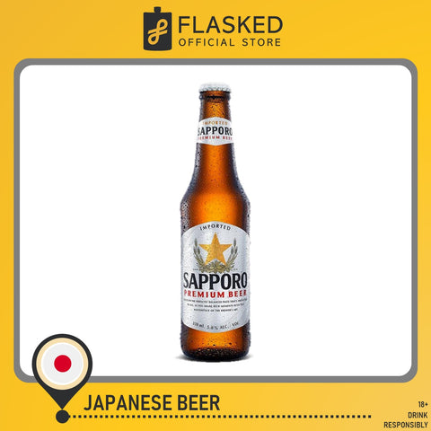 Sapporo Premium Japanese Beer Bottles 330mL