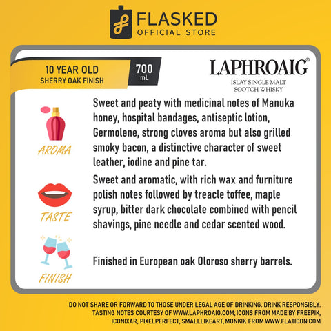 Laphroaig 10 Year Old Sherry Oak Finish Single Malt Scotch Whisky