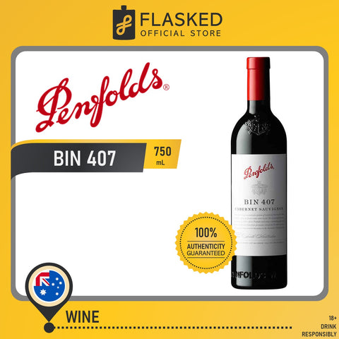 Penfolds Bin 407 Cabernet Sauvignon Vintage 2019 750mL with FREE Bottle Engraving