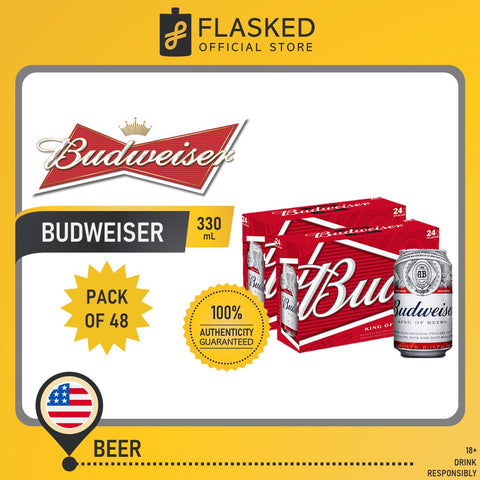 Budweiser American Beer 48 Cans 330mL