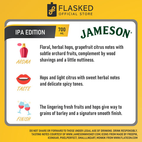 Jameson Irish Whiskey IPA Edition 700mL with FREE 2 Jameson Stout 50ml