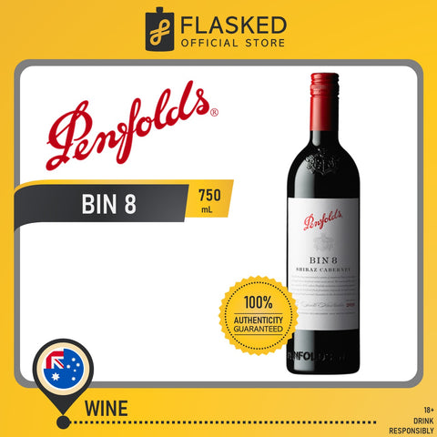 Penfolds Bin 8 Shiraz Cabernet Vintage 2019 750mL with FREE Bottle Engraving