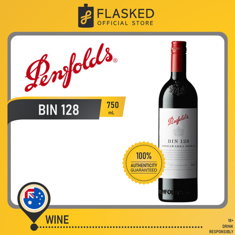 Penfolds Bin 128 Coonawarra Shiraz Vintage 2019 750mL with FREE Bottle Engraving