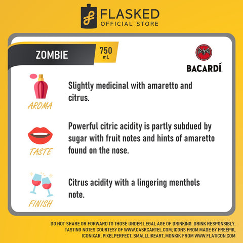 Bacardi Zombie Ready-To-Drink Cocktail 750mL