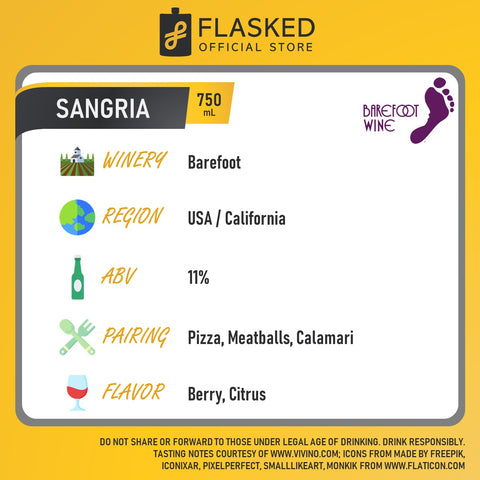 Barefoot Sangria 750mL
