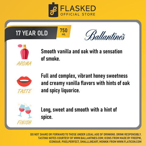Ballantines 17 Year Old Blended Scotch Whisky 750mL