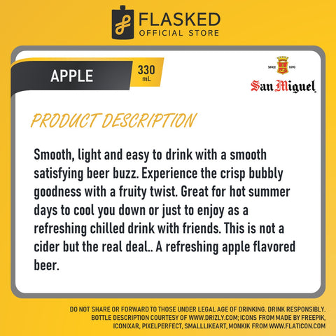 San Miguel Apple Beer Can 330ml pack of 24