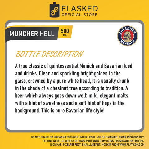 Paulaner Original Munchner Hell 500ml Can pack of 24