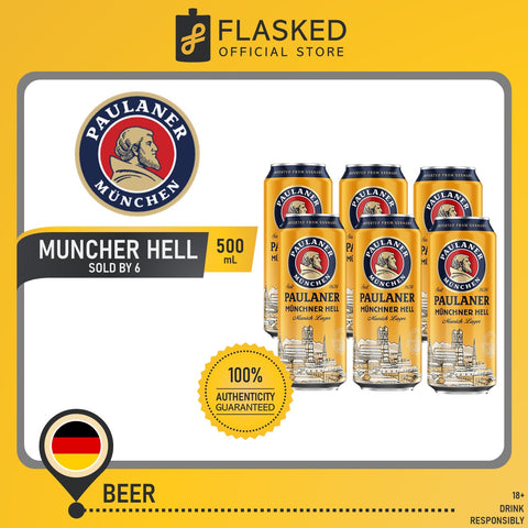 Paulaner Original Munchner Hell 500ml Can pack of 6