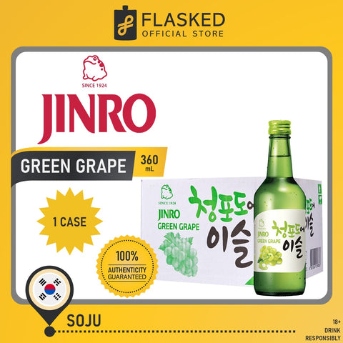 Jinro Chamisul Soju Green Grape 1 Case 360mL